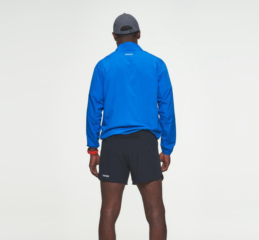 Hoka One One Mens Jackets - Wind-Resistant - Blue - BPLT53492